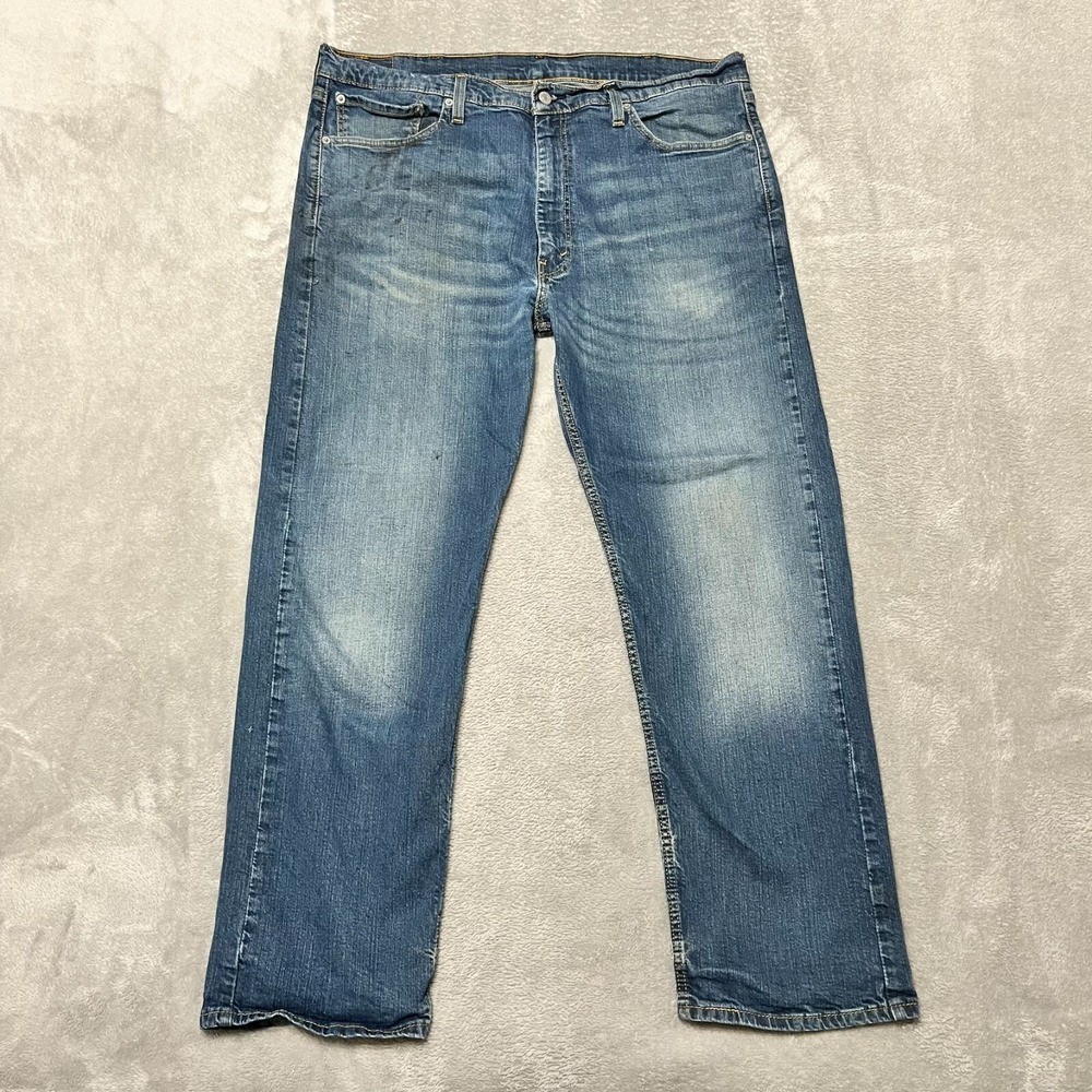 Levis 505 Jeans Mens 40X30 Blue Regular Straight Workwear Denim